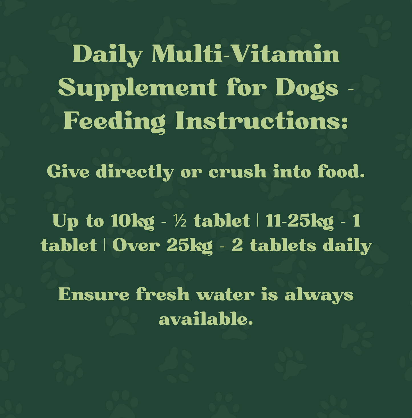 Daily Multi-Vitamin Supplement for Dogs | 120 Tablets