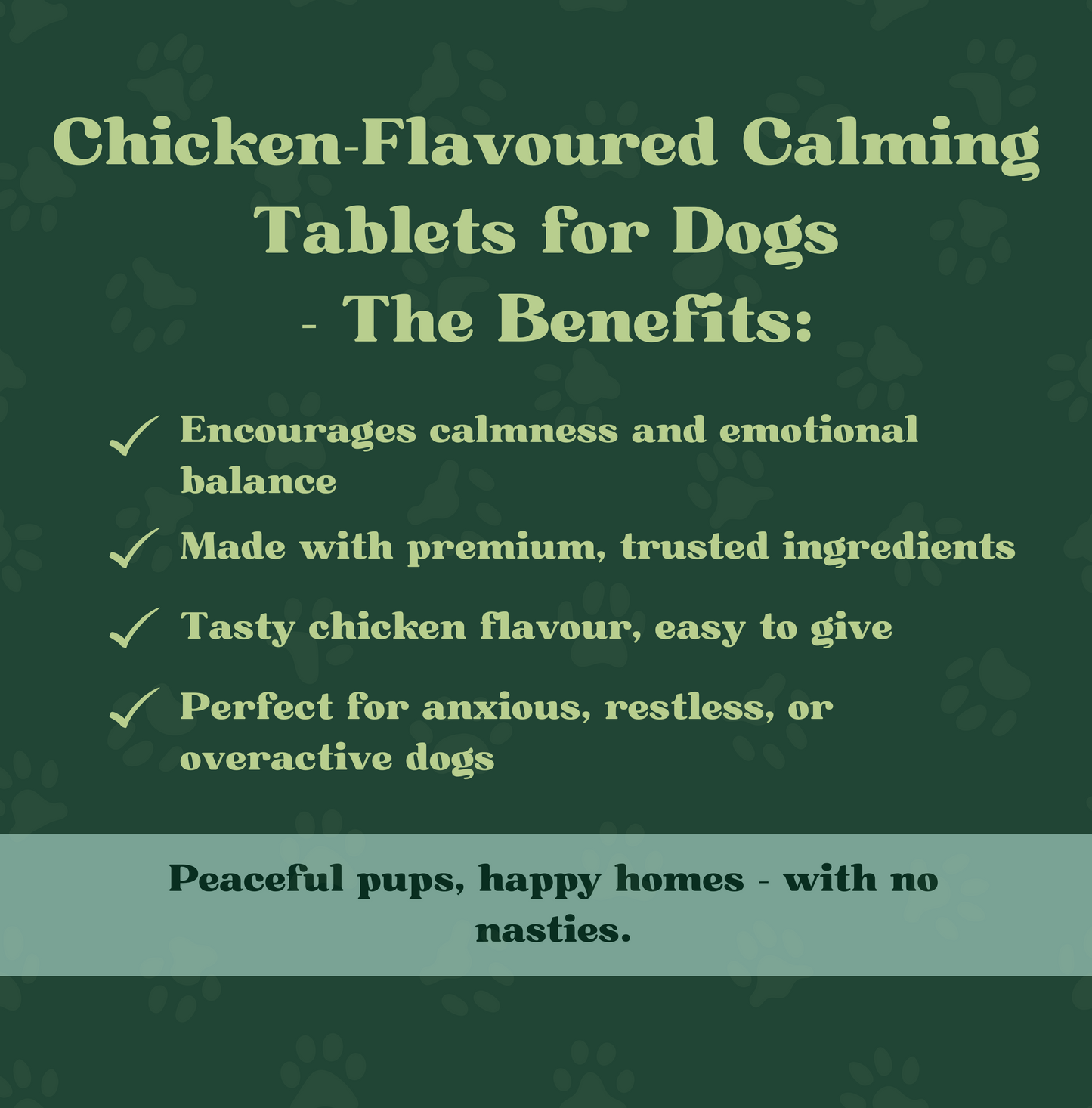 Chicken-Flavored Calming Tablets for Dogs | 120 Tablets