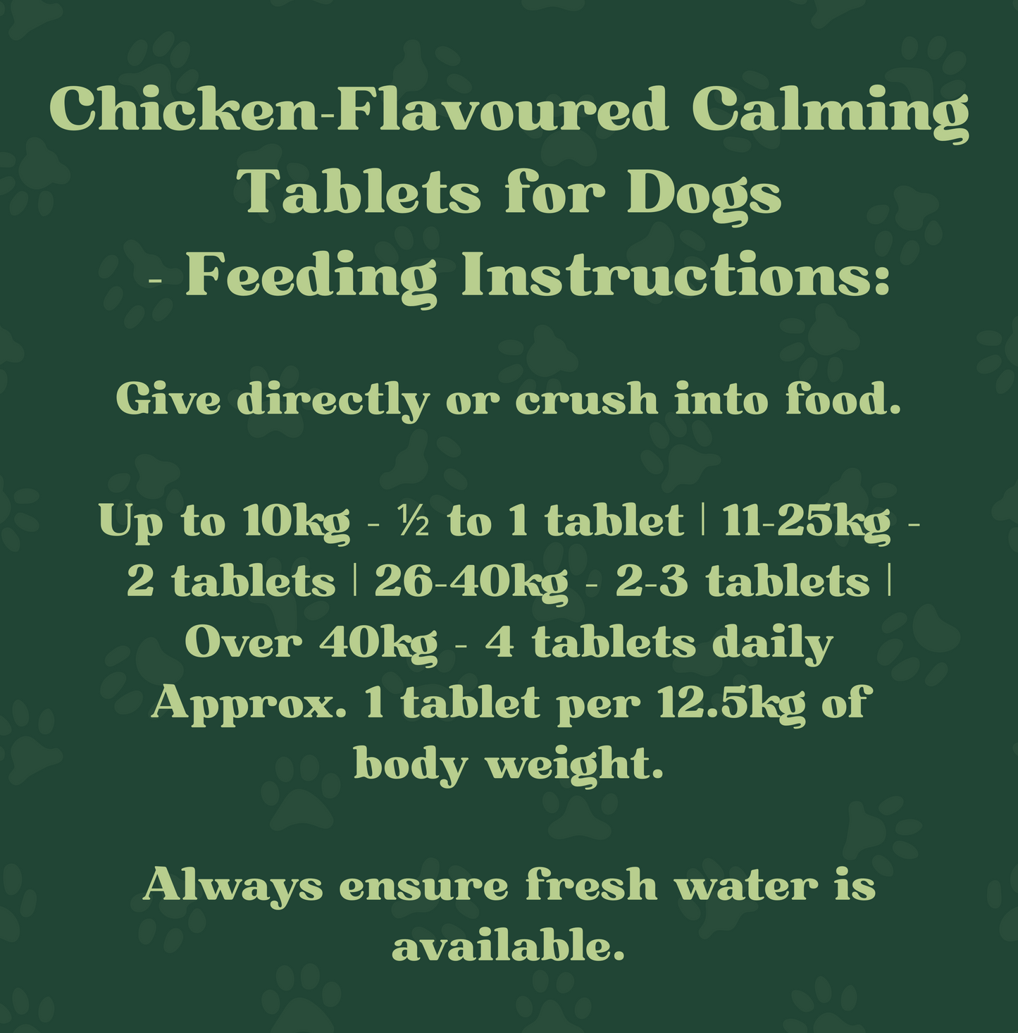 Chicken-Flavored Calming Tablets for Dogs | 120 Tablets