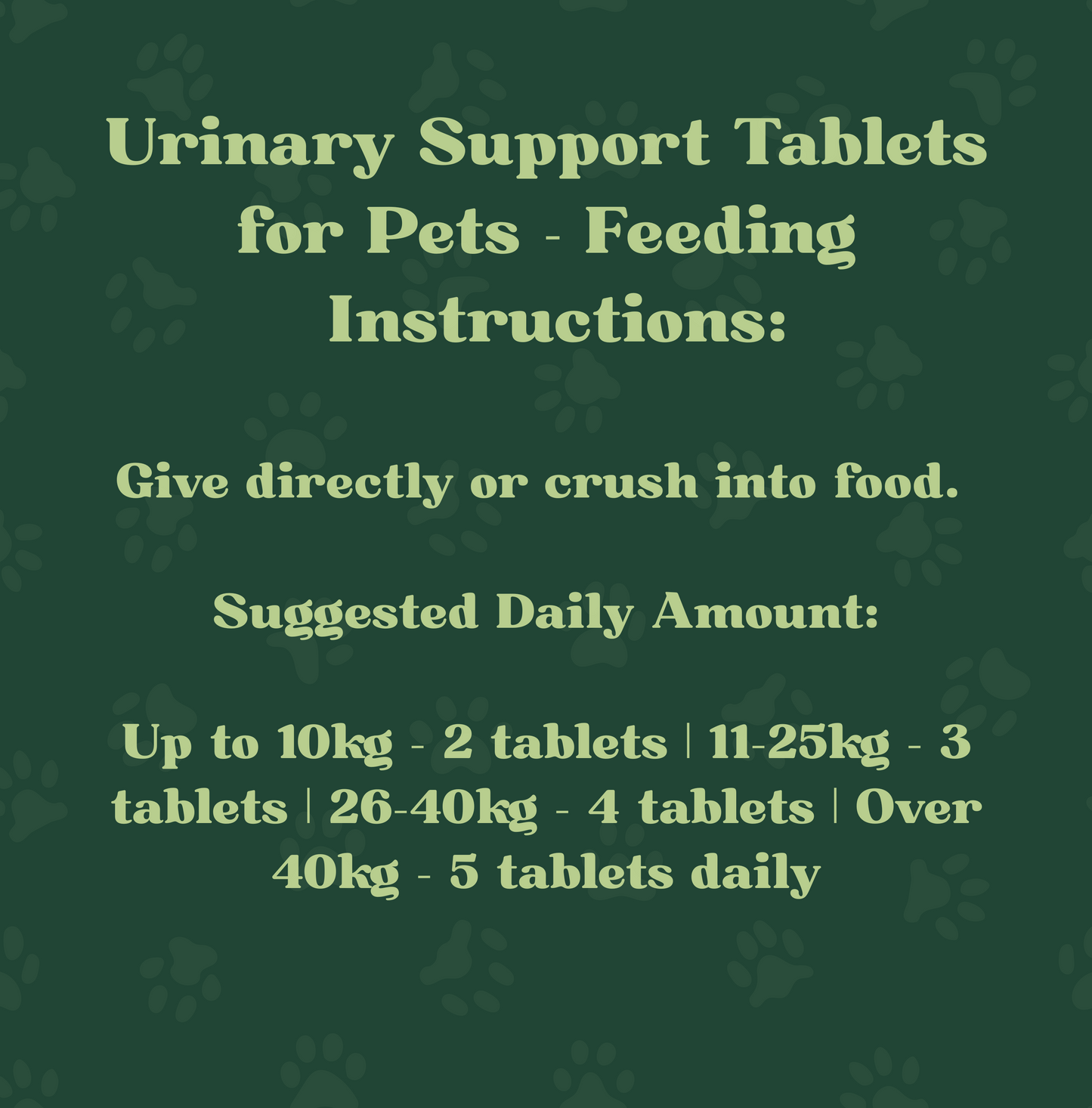 Urinary Support Tablets for Pets | 120 Tablets