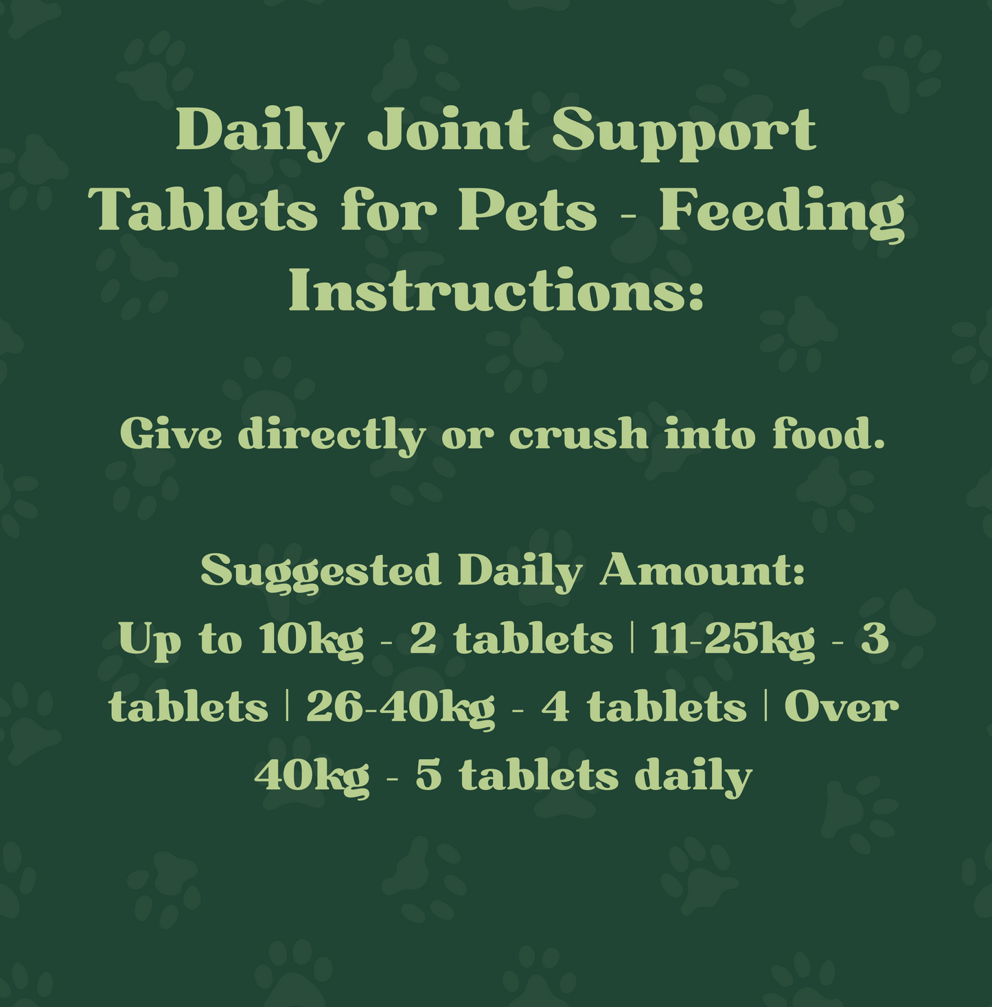 Daily Joint Support Tablets for Pets | 300 Tablets