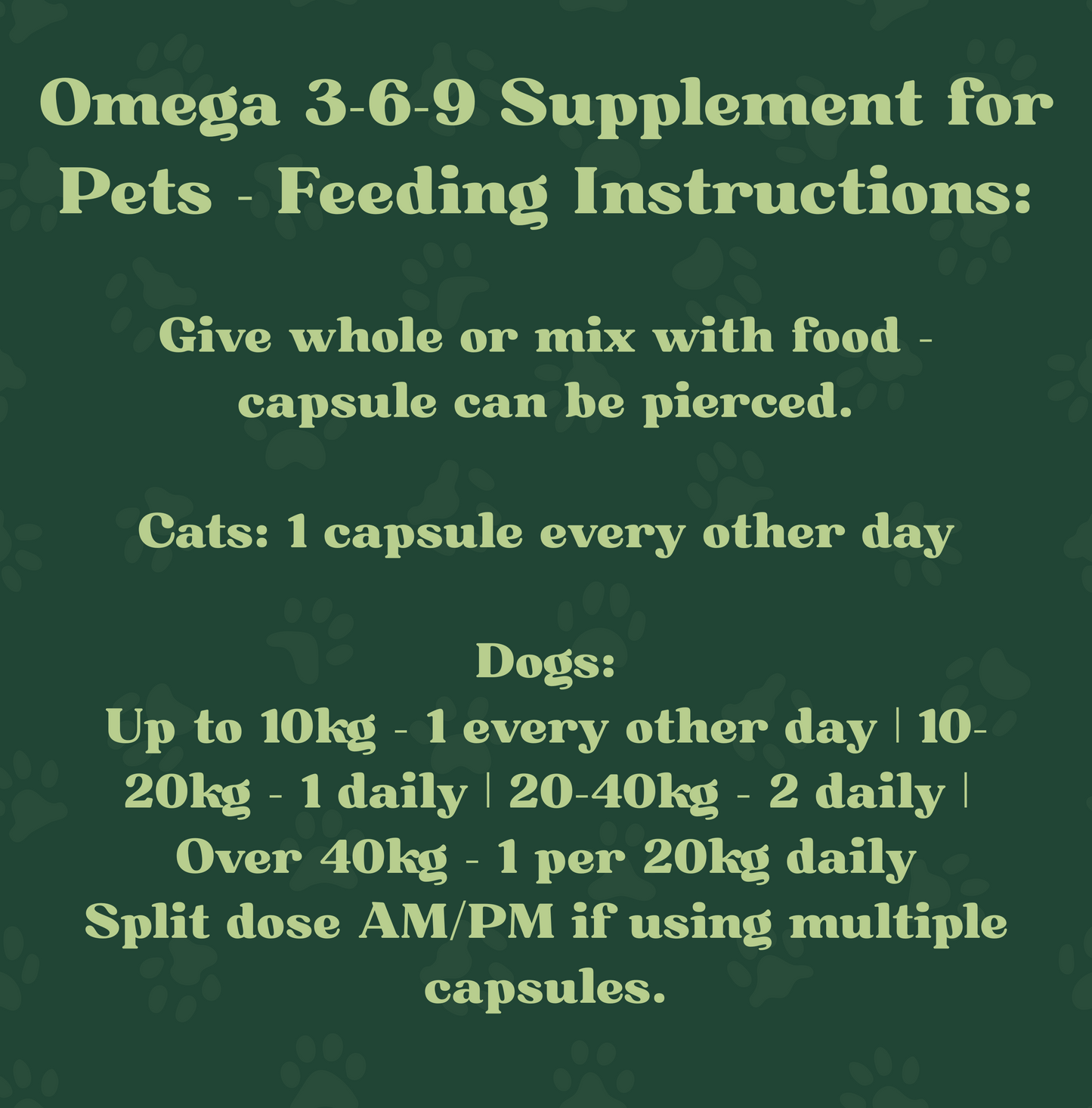 Omega 3-6-9 Supplement for Pets | 120 Softgels